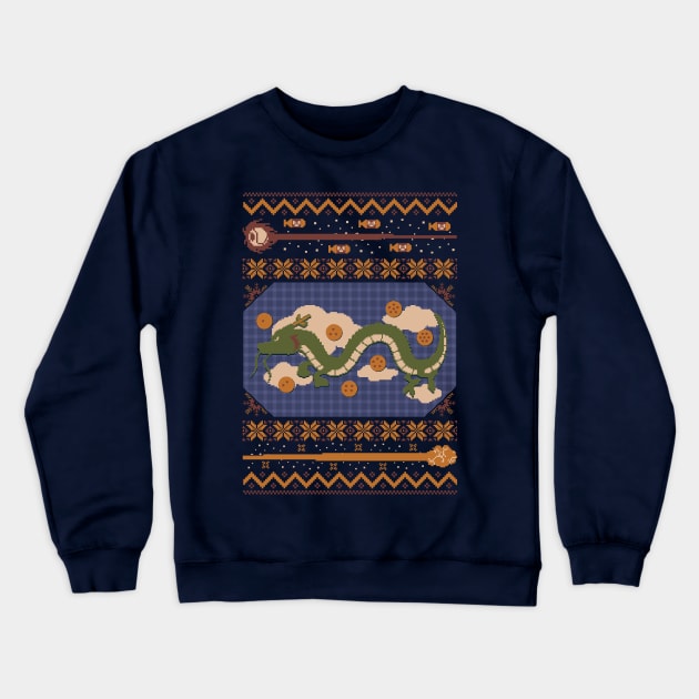 Kamehameha Ugly Sweater Crewneck Sweatshirt by Arinesart